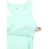 imageCRZ YOGA Butterluxe Womens Racerback Maternity Tank Tops Ruched Sleeveless Pregnancy Yoga Tee with Built in Bra Workout ShirtMint Moment