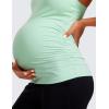 imageCRZ YOGA Butterluxe Womens Racerback Maternity Tank Tops Ruched Sleeveless Pregnancy Yoga Tee with Built in Bra Workout ShirtMint Moment