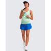 imageCRZ YOGA Butterluxe Womens Racerback Maternity Tank Tops Ruched Sleeveless Pregnancy Yoga Tee with Built in Bra Workout ShirtMint Moment