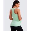 imageCRZ YOGA Butterluxe Womens Racerback Maternity Tank Tops Ruched Sleeveless Pregnancy Yoga Tee with Built in Bra Workout ShirtMint Moment