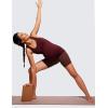 imageCRZ YOGA Butterluxe Womens Racerback Maternity Tank Tops Ruched Sleeveless Pregnancy Yoga Tee with Built in Bra Workout ShirtRed Merlot