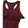 imageCRZ YOGA Butterluxe Womens Racerback Maternity Tank Tops Ruched Sleeveless Pregnancy Yoga Tee with Built in Bra Workout ShirtRed Merlot