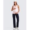 imageCRZ YOGA Butterluxe Womens Racerback Maternity Tank Tops Ruched Sleeveless Pregnancy Yoga Tee with Built in Bra Workout ShirtStrawberry Pink