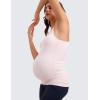 imageCRZ YOGA Butterluxe Womens Racerback Maternity Tank Tops Ruched Sleeveless Pregnancy Yoga Tee with Built in Bra Workout ShirtStrawberry Pink