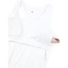 imageCRZ YOGA Butterluxe Womens Racerback Maternity Tank Tops Ruched Sleeveless Pregnancy Yoga Tee with Built in Bra Workout ShirtWhite