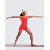 imageCRZ YOGA Girl Butterluxe Double Lined Sleeveless Tank Tops  Camisole Spaghetti Y Back Long Sports Bra for Teen Kid DanceDeep Red