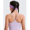 imageCRZ YOGA Girl Butterluxe Double Lined Sleeveless Tank Tops  Camisole Spaghetti Y Back Long Sports Bra for Teen Kid DanceLilac Air