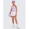 imageCRZ YOGA Girl Butterluxe Double Lined Sleeveless Tank Tops  Camisole Spaghetti Y Back Long Sports Bra for Teen Kid DanceLilac Air