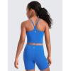 imageCRZ YOGA Girl Butterluxe Double Lined Sleeveless Tank Tops  Camisole Spaghetti Y Back Long Sports Bra for Teen Kid DanceSparkle Blue