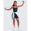 imageCRZ YOGA Girl Butterluxe Double Lined Sleeveless Tank Tops  Camisole Spaghetti Y Back Long Sports Bra for Teen Kid DanceTwilight Blue