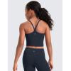 imageCRZ YOGA Girl Butterluxe Double Lined Sleeveless Tank Tops  Camisole Spaghetti Y Back Long Sports Bra for Teen Kid DanceTwilight Blue