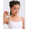 imageCRZ YOGA Girl Butterluxe Double Lined Sleeveless Tank Tops  Camisole Spaghetti Y Back Long Sports Bra for Teen Kid DanceWhite