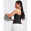 imageCRZ YOGA Girls Butterluxe Crew Round Neck Racerback Workout Tank Tops for Teen Kids Active Casual Dance Crop SleevelessBlack