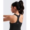 imageCRZ YOGA Girls Butterluxe Crew Round Neck Racerback Workout Tank Tops for Teen Kids Active Casual Dance Crop SleevelessBlack