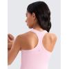 imageCRZ YOGA Girls Butterluxe Crew Round Neck Racerback Workout Tank Tops for Teen Kids Active Casual Dance Crop SleevelessPink Peony