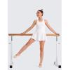 imageCRZ YOGA Girls Butterluxe Crew Round Neck Racerback Workout Tank Tops for Teen Kids Active Casual Dance Crop SleevelessWhite