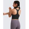 imageCRZ YOGA Girls Butterluxe Double Lined Tank Tops High Neck Racerback Cropped Basic Sleeveless Dance YogaBlack