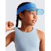 imageCRZ YOGA Girls Butterluxe Double Lined Tank Tops High Neck Racerback Cropped Basic Sleeveless Dance YogaCambric Blue