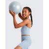 imageCRZ YOGA Girls Butterluxe Double Lined Tank Tops High Neck Racerback Cropped Basic Sleeveless Dance YogaCambric Blue