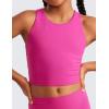 imageCRZ YOGA Girls Butterluxe Double Lined Tank Tops High Neck Racerback Cropped Basic Sleeveless Dance YogaHibiscus Purple