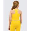 imageCRZ YOGA Girls Butterluxe Double Lined Tank Tops High Neck Racerback Cropped Basic Sleeveless Dance YogaHigh Visibility Yellow