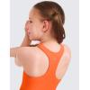imageCRZ YOGA Girls Butterluxe Double Lined Tank Tops High Neck Racerback Cropped Basic Sleeveless Dance YogaNeon Orange