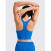 imageCRZ YOGA Girls Butterluxe Double Lined Tank Tops High Neck Racerback Cropped Basic Sleeveless Dance YogaSparkle Blue