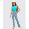 imageCRZ YOGA Girls Butterluxe Double Lined Tank Tops High Neck Racerback Cropped Basic Sleeveless Dance YogaSpectral Blue