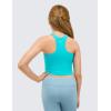 imageCRZ YOGA Girls Butterluxe Double Lined Tank Tops High Neck Racerback Cropped Basic Sleeveless Dance YogaSpectral Blue