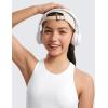 imageCRZ YOGA Girls Butterluxe Double Lined Tank Tops High Neck Racerback Cropped Basic Sleeveless Dance YogaWhite