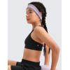 imageCRZ YOGA Girls Butterluxe Sports Bra  Double Spaghetti Strappy Scoop Neck Molded Cup for Training Yoga Teens Kids DanceBlack