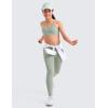 imageCRZ YOGA Girls Butterluxe Sports Bra  Double Spaghetti Strappy Scoop Neck Molded Cup for Training Yoga Teens Kids DanceGreen Palm Court