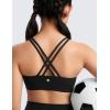 imageCRZ YOGA Girls Butterluxe Training Bra  Strappy Scoop Neck for Teens Kids Yoga Sports Comfort Dance Crop TopBlack
