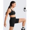 imageCRZ YOGA Girls Butterluxe Training Bra  Strappy Scoop Neck for Teens Kids Yoga Sports Comfort Dance Crop TopBlack