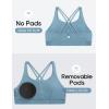 imageCRZ YOGA Girls Butterluxe Training Bra  Strappy Scoop Neck for Teens Kids Yoga Sports Comfort Dance Crop TopBlue Ashes
