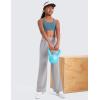 imageCRZ YOGA Girls Butterluxe Training Bra  Strappy Scoop Neck for Teens Kids Yoga Sports Comfort Dance Crop TopBlue Ashes