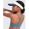 imageCRZ YOGA Girls Butterluxe Training Bra  Strappy Scoop Neck for Teens Kids Yoga Sports Comfort Dance Crop TopBlue Ashes