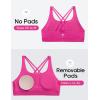imageCRZ YOGA Girls Butterluxe Training Bra  Strappy Scoop Neck for Teens Kids Yoga Sports Comfort Dance Crop TopHibiscus Purple