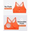 imageCRZ YOGA Girls Butterluxe Training Bra  Strappy Scoop Neck for Teens Kids Yoga Sports Comfort Dance Crop TopNeon Orange