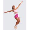 imageCRZ YOGA Girls Butterluxe Training Bra  Strappy Scoop Neck for Teens Kids Yoga Sports Comfort Dance Crop TopPink Peony