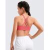 imageCRZ YOGA Girls Butterluxe Training Bra  Strappy Scoop Neck for Teens Kids Yoga Sports Comfort Dance Crop TopRaspberry Sorbet