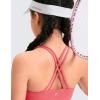 imageCRZ YOGA Girls Butterluxe Training Bra  Strappy Scoop Neck for Teens Kids Yoga Sports Comfort Dance Crop TopRaspberry Sorbet