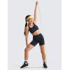 imageCRZ YOGA Girls Butterluxe Training Bra  Strappy Scoop Neck for Teens Kids Yoga Sports Comfort Dance Crop TopTrue Navy