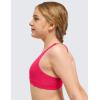 imageCRZ YOGA Girls Butterluxe Training Bra  Strappy Scoop Neck for Teens Kids Yoga Sports Comfort Dance Crop TopViva Magenta