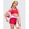 imageCRZ YOGA Girls Butterluxe Training Bra  Strappy Scoop Neck for Teens Kids Yoga Sports Comfort Dance Crop TopViva Magenta