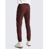 imageCRZ YOGA Mens 4Way Stretch Golf Joggers with Pockets 30quot32quot  Track Gym Athletic Workout Hiking PantsDark Red
