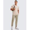 imageCRZ YOGA Mens 4Way Stretch Golf Joggers with Pockets 30quot32quot  Track Gym Athletic Workout Hiking PantsKhali Barley