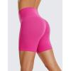 imageCRZ YOGA Womens ButterLuxe Biker Shorts 6 Inches  High Waisted Workout Running Volleyball Spandex YogaHibiscus Purple