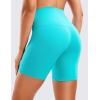 imageCRZ YOGA Womens ButterLuxe Biker Shorts 6 Inches  High Waisted Workout Running Volleyball Spandex YogaNeon Spectral Blue