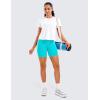 imageCRZ YOGA Womens ButterLuxe Biker Shorts 6 Inches  High Waisted Workout Running Volleyball Spandex YogaNeon Spectral Blue